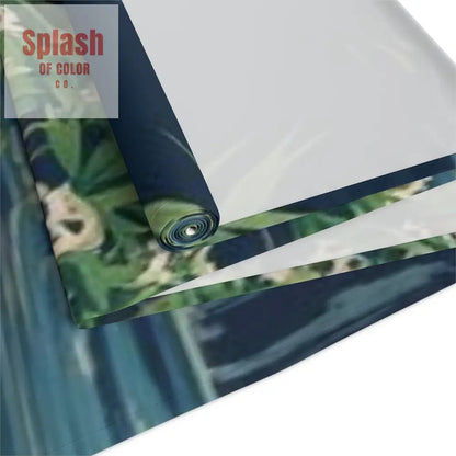 Elegant Asian Chinoiserie Floral Green And Blue Table Runner - Splash of Color co.