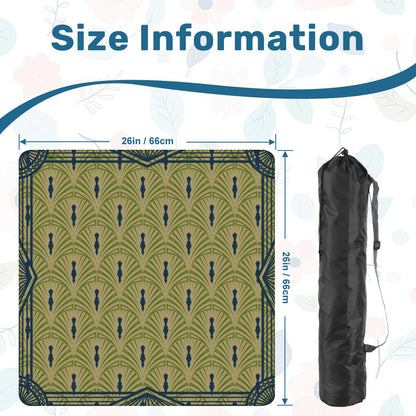 Art Deco Green And Blue Mahjong Mat  26x26