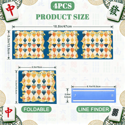 Modern Mazel 4 Mahjong Card Holder with Line Finder - Splash of Color Co.