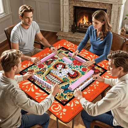 Day Of The Dead Mahjong Mat - Splash of Color Co.