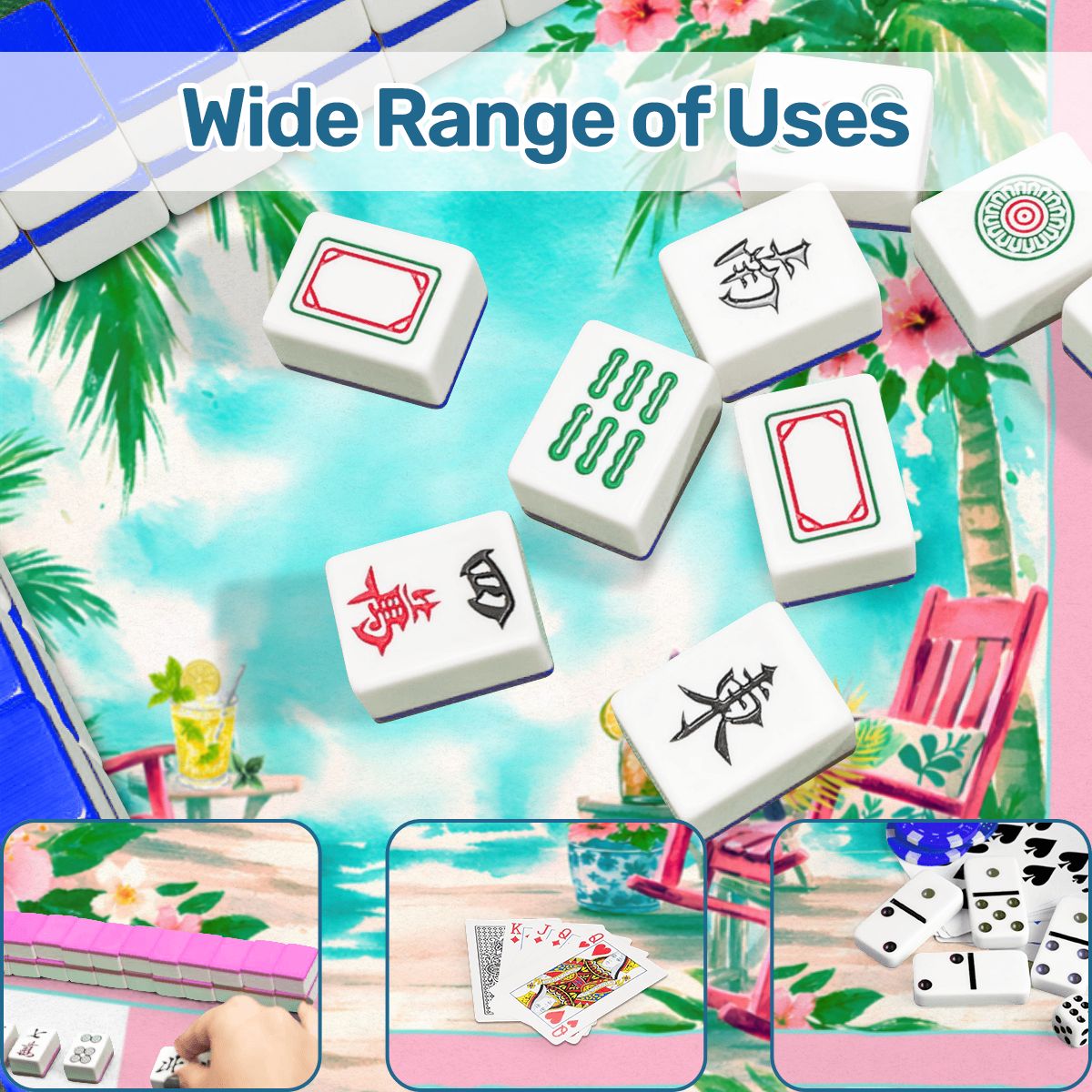 Southern Charm Beach House Mahjong Mat - Splash of Color Co.