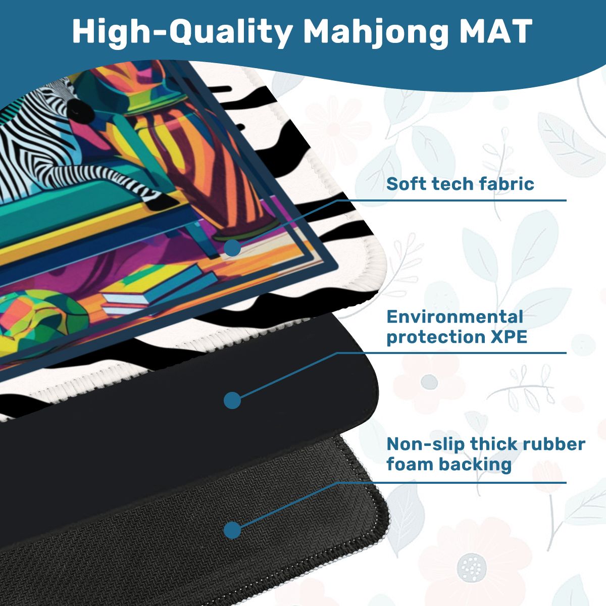 Wild Thang Animal Safari Mahjong Mat - Splash of Color Co.