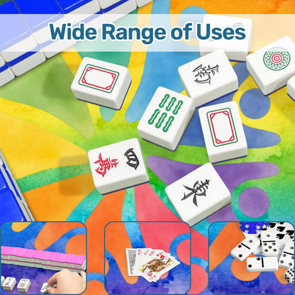 LGBTQ Rainbow Tie Dye Round Mahjong Mat