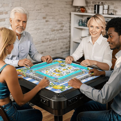 Lemondrops On The Amalfi Mahjong Mat - Splash Of Mahj And Color Co.