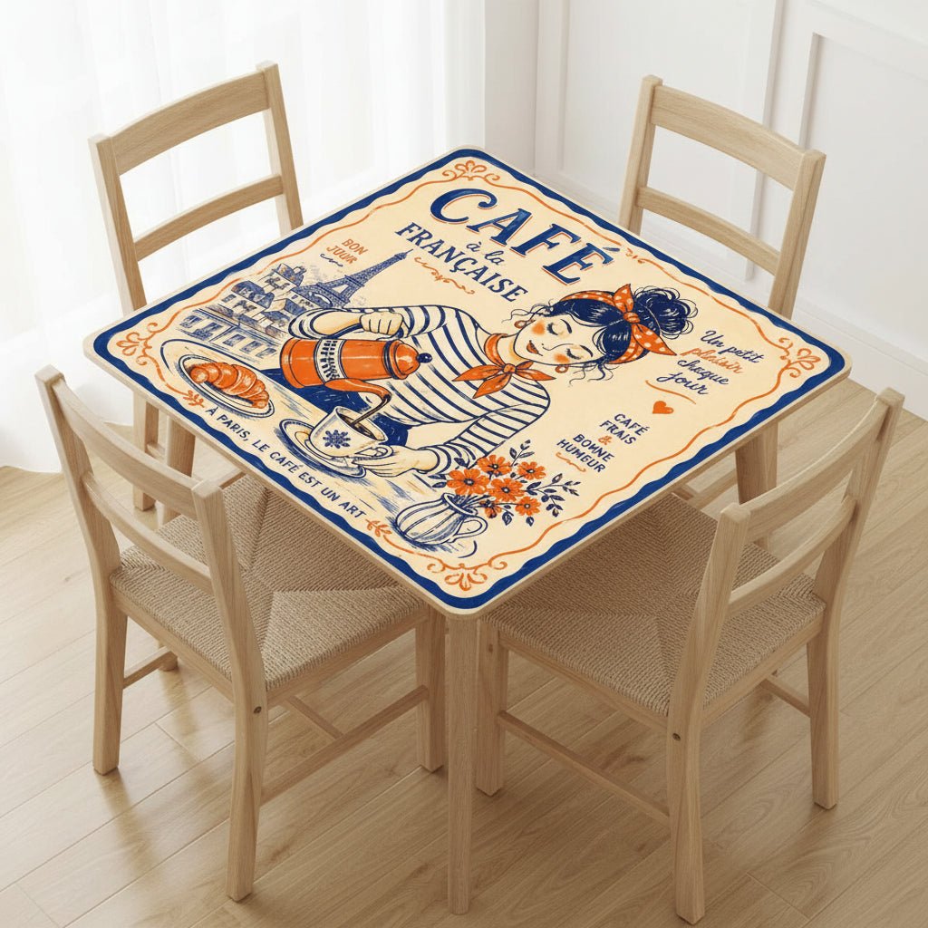 French Cafe Mahjong Mat - Splash of Color Co.