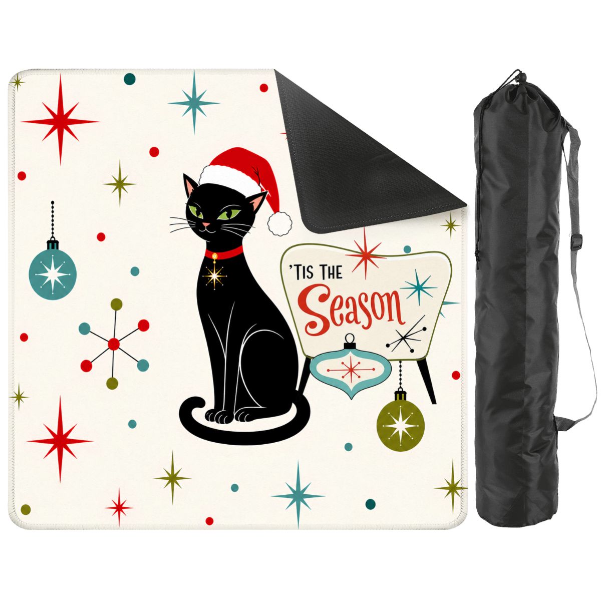 Tis The Season Grumpy Cat Christmas Mahjong Mat - Splash Of Mahj And Color Co.