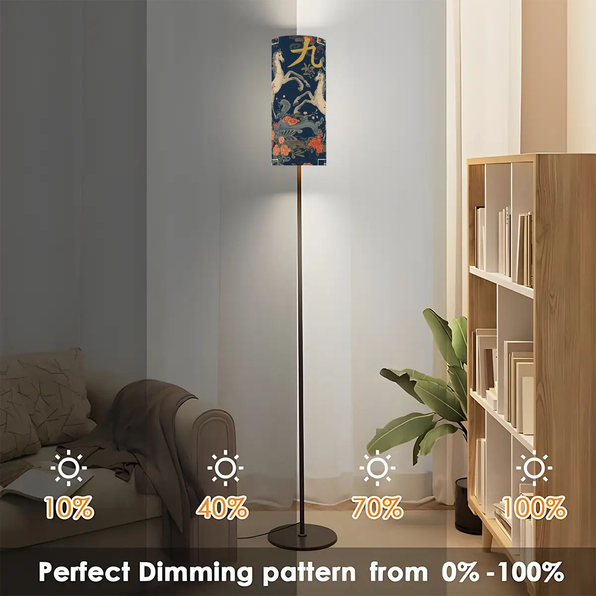Year Of The Firehorse Modern Floor Lamp - Splash of Color Co.
