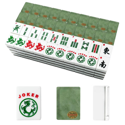 Jade Ite Inspired American Mahjong Tiles And Carry Case - Splash Of Mahj And Color Co.