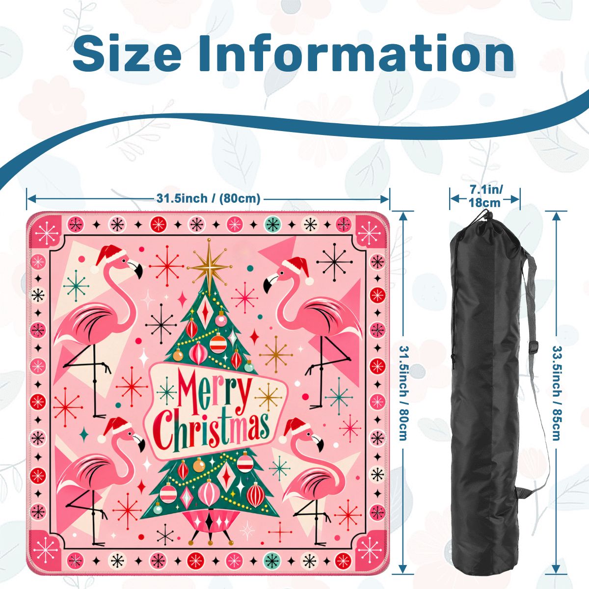 Santa's Pink Flamingos Modtastic Christmas Mahjong Mat