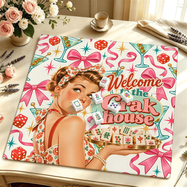 Funny Modcentric Welcome To The Crak House Mahjong Mat Sleek Surface
