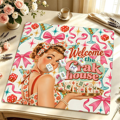 Funny Modcentric Welcome To The Crak House Mahjong Mat Sleek Surface