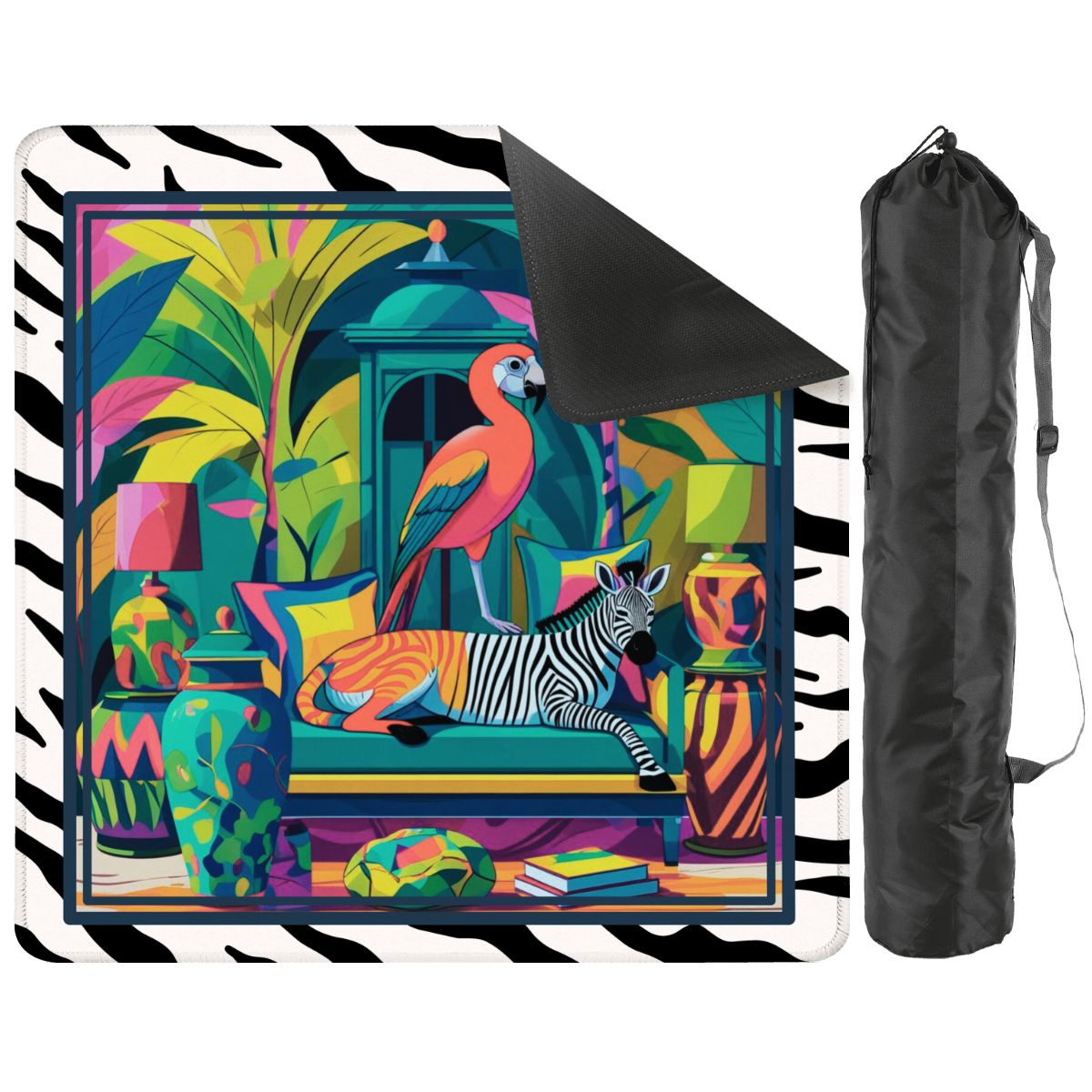 Wild Thang Animal Safari Mahjong Mat 33"x33 - Splash of Color Co.