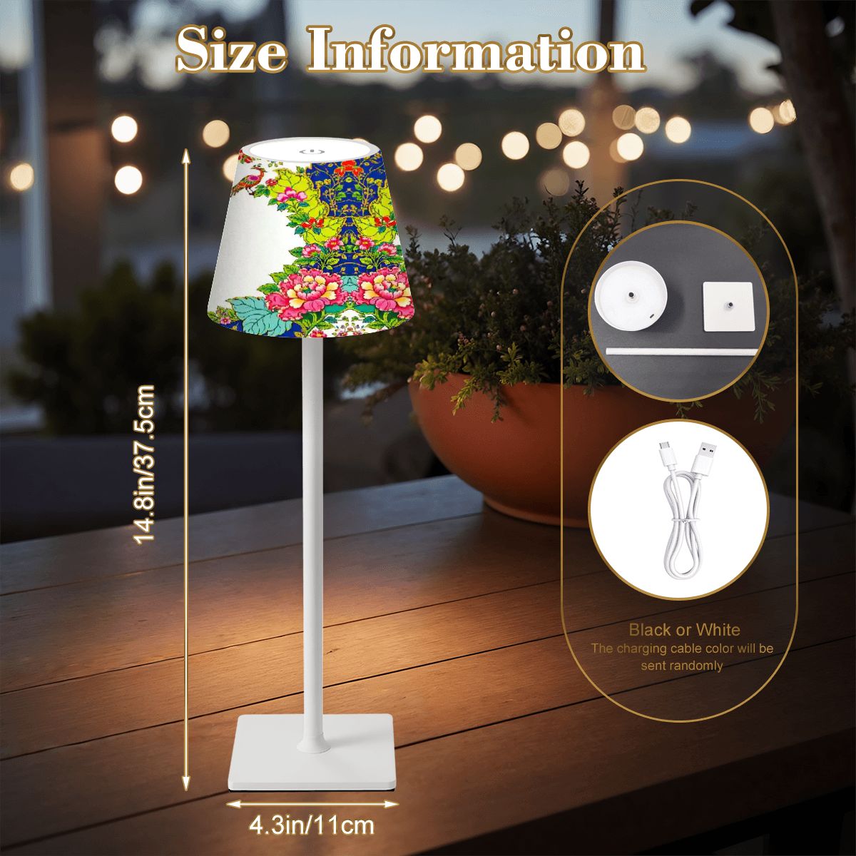 Tobacco Leaf Mahjong LED Cordless Table Lamp - Splash of Color Co.
