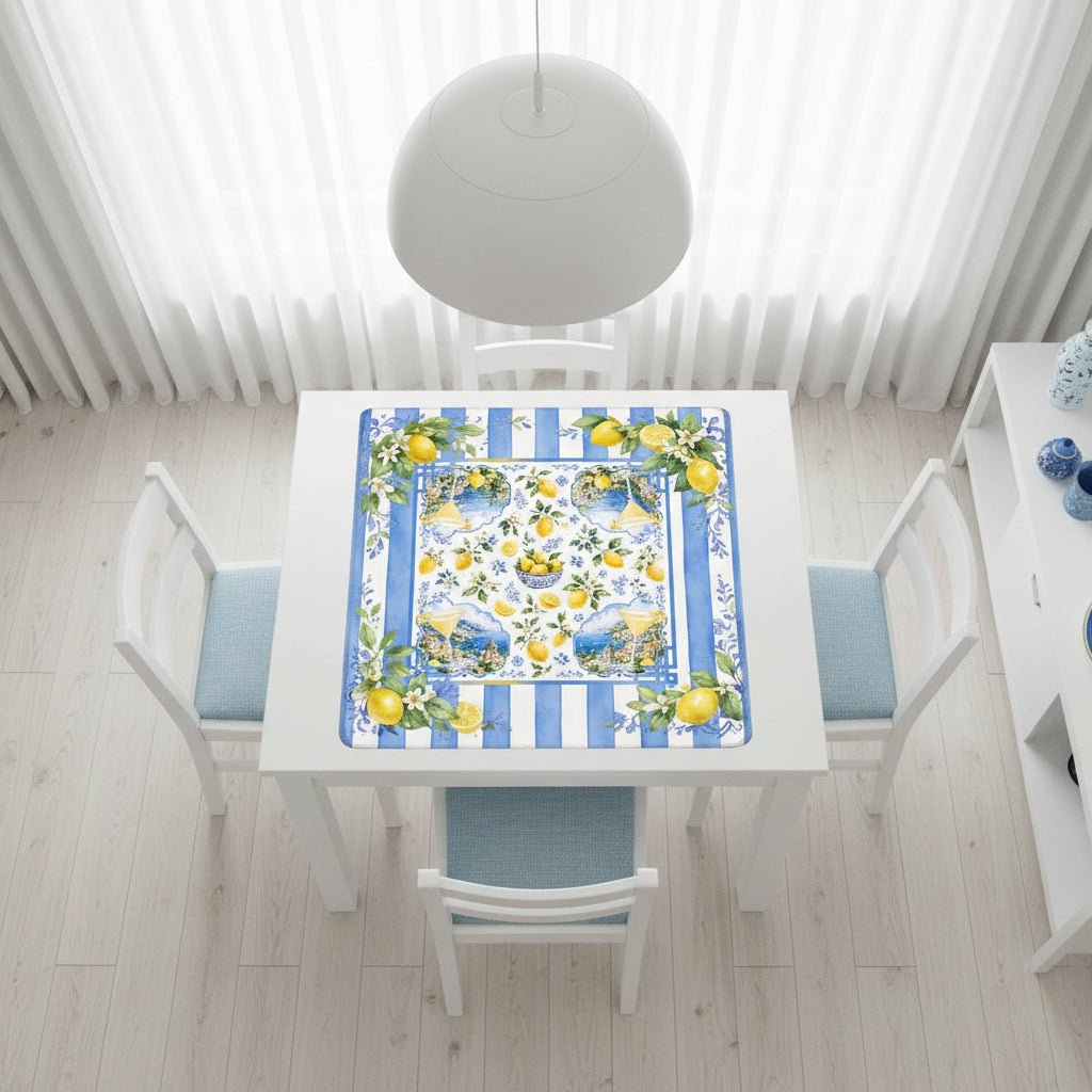 Lemondrops On The Amalfi Mahjong Mat - Splash Of Mahj And Color Co.