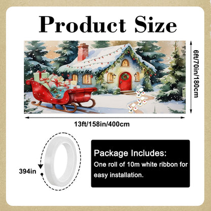 Mahjong Christmas Backdrop Banner, Focal Wall Or Garage Door Banner Backdrop