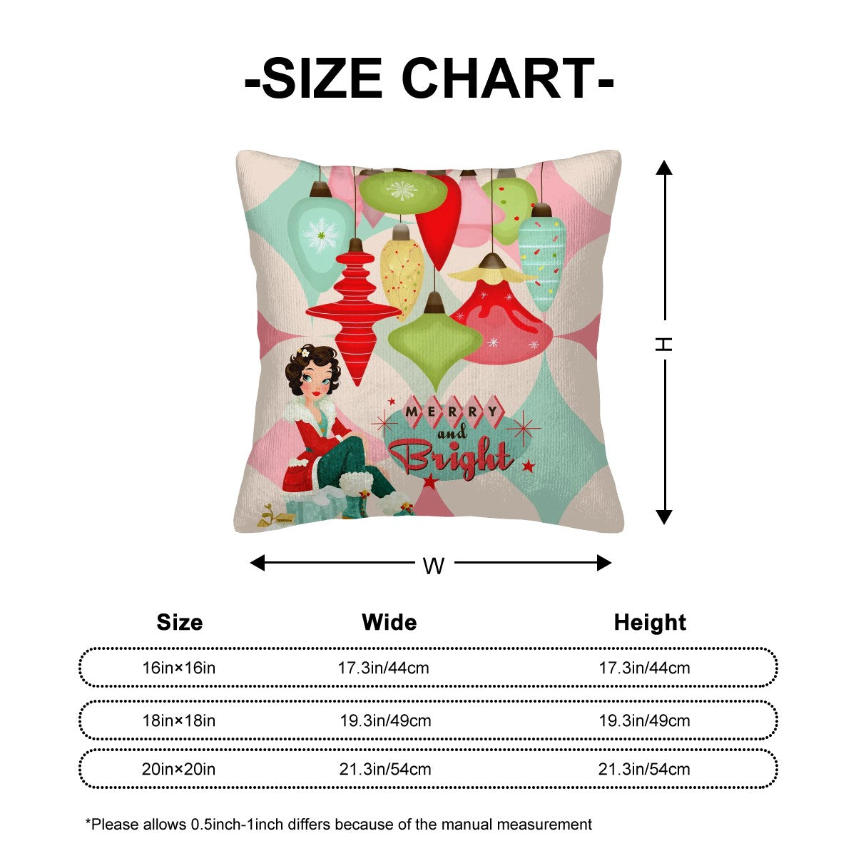 Merry And Bright Modernist Corduroy Throw Pillow Covers with Core