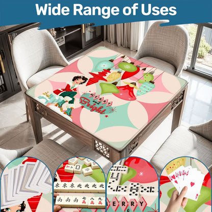Very Merry And Bright Nostalgic Christmas Mahjong Mat