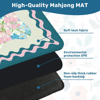 Tealara Bloom Mahjong Mat - Splash of Color Co.