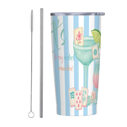 Mahjong Tumbler, Funny It;s Kong O'clock Somewhere Mahjong Gift