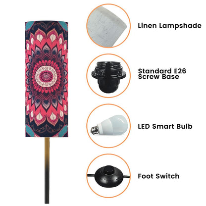 Modern Bohemian Mandala Book Nook Floor Lamp - Splash of Color Co.