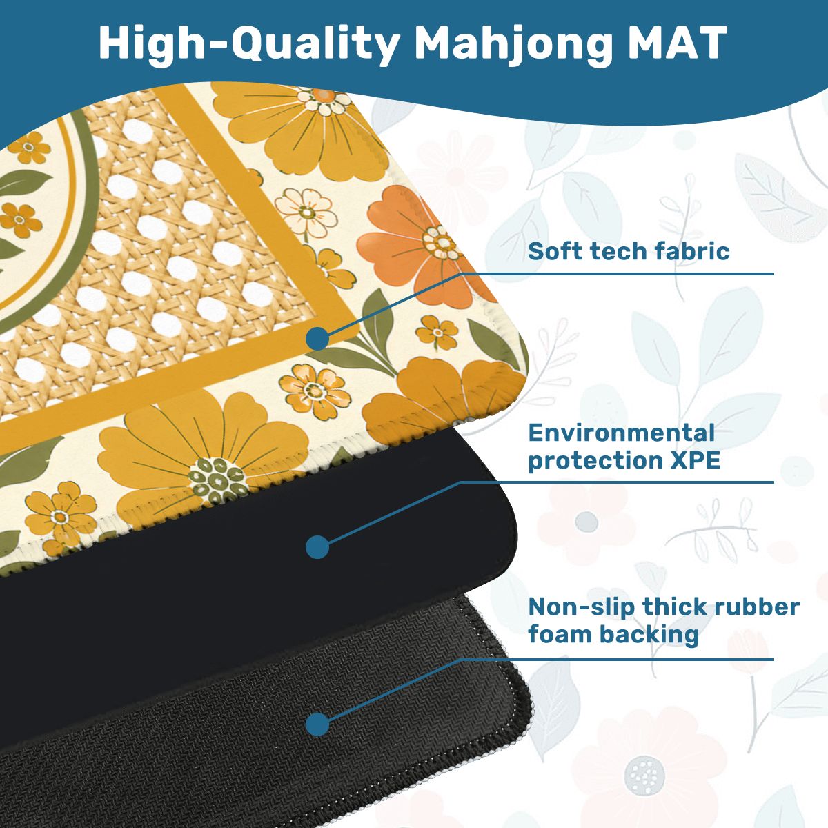 Cane You Dig It Woven Garden Mahjong Mat