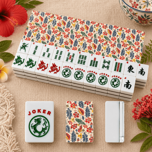 Old World Floral Heritage American Mahjong Tiles And Carry Case - Splash of Color Co.