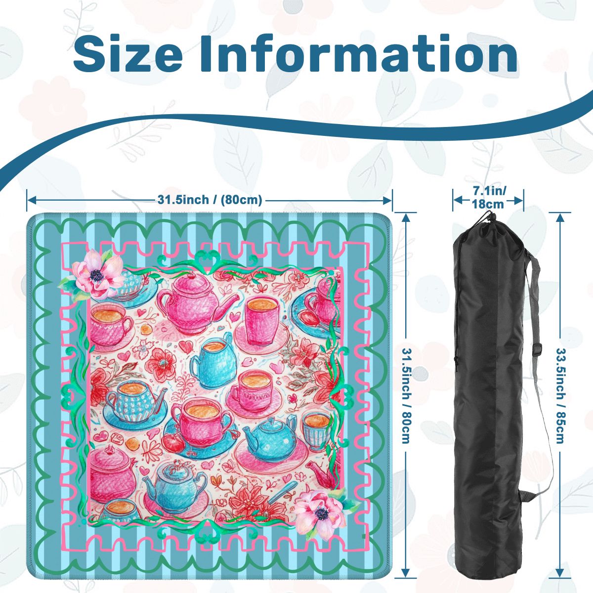 Tea Time Pastel Parlor Mahjong Mat - Splash of Color Co.