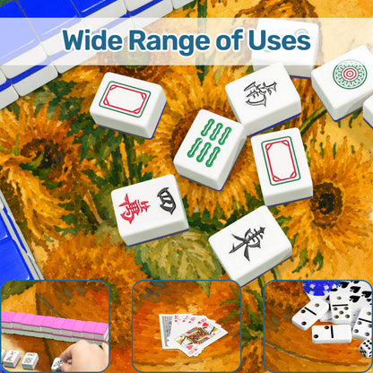 Sunflower Van Mahj Round Mahjong Mat