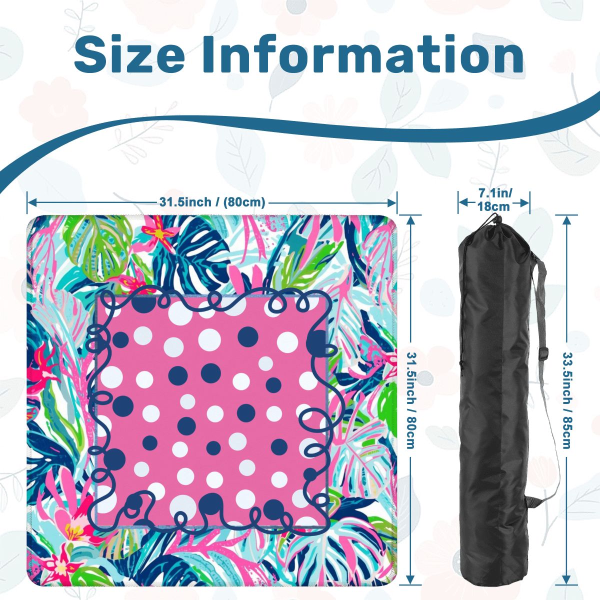 Preppy Pastel Garden Gala Whimiscal Mahjong Mat - Splash of Color Co.