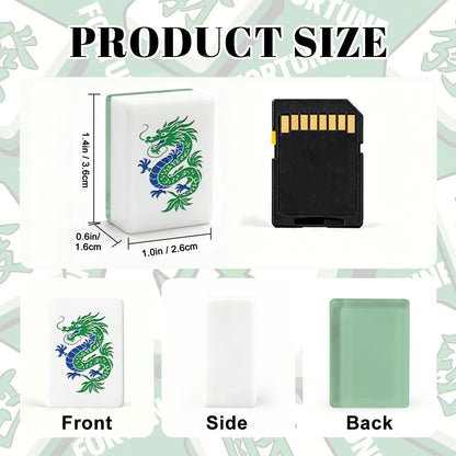 Mint Green Chinoiserie American Mahjong Tiles And Carry Case - Splash Of Mahj And Color Co.