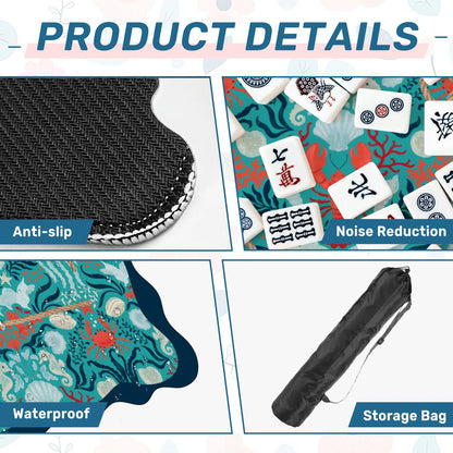 New England Nautical Scalloped Mahjong Mat