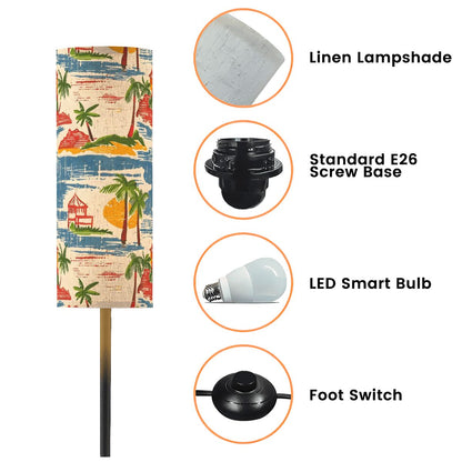 Tropical Florida Beach, Heritage Collection Modern Floor Lamp