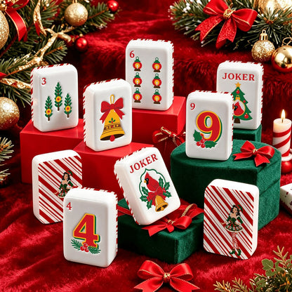 Madge Sexy Vixen Christmas Mahjong Elf Christmas Engraved Tiles - Splash Of Mahj And Color Co.