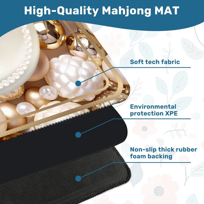 Pearls Of Wisdom Golden Bling Mahjong Mat