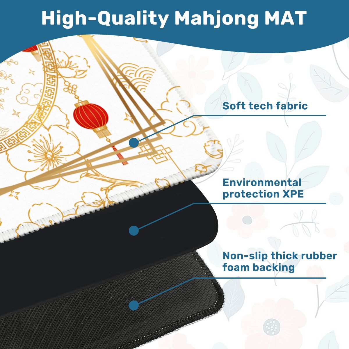 Asian Chinese Lanterns Mahjong Mat - Splash of Color Co.