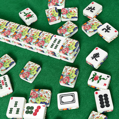 Tobacco Leaf American Mahjong Tiles And Carry Case - Splash Of Mahj And Color Co.