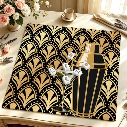Deco Nights Mahjong Mat Sleek Surface