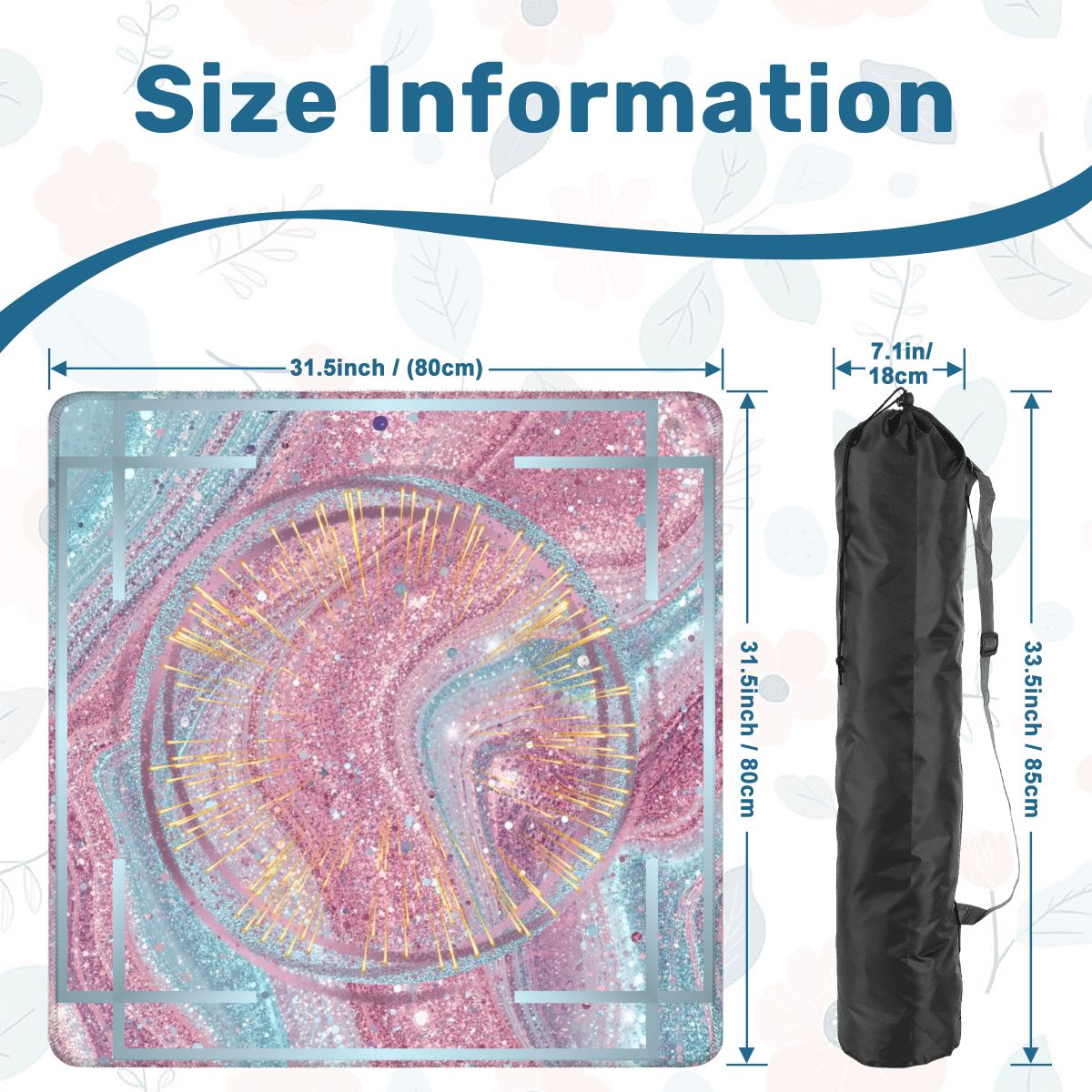 Mahjong Glitter Mat, Sparkle Splash, Pink Light Aqua Pastel Preppy - Splash of Color Co.