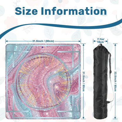 Mahjong Glitter Mat, Sparkle Splash, Pink Light Aqua Pastel Preppy - Splash of Color Co.