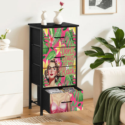 Funny Mahjong Cheeky Vintage Gal, Chest Of Drawers Mahjong Organizer Dresser - Splash of Color Co.