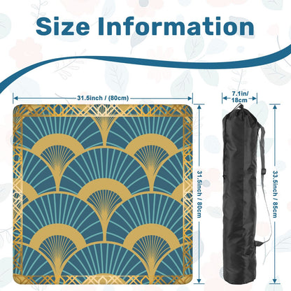 Art Deco Mahjong Mat Lady Luck’s Teal Lounge - Splash of Color Co.