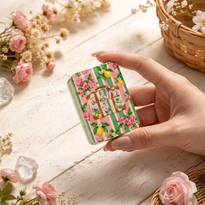 Preppy World Traveler Modern Folk American Mahjong Tiles 4 Layer Acrylic With Carry Case - Splash Of Mahj And Color Co.