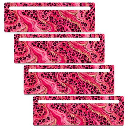 Mahjong Line Reader 4 Pack Luxe Glam Hot Pink Leopard Print