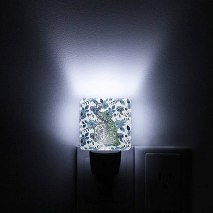 Chinoiserie Peacock Mahjong Lover LED Night Light Set of 2