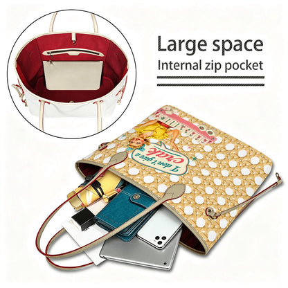 Mahjong Tote Bag, Cane Designed Funny I Don't Give A Crak - Splash Of Mahj And Color Co.