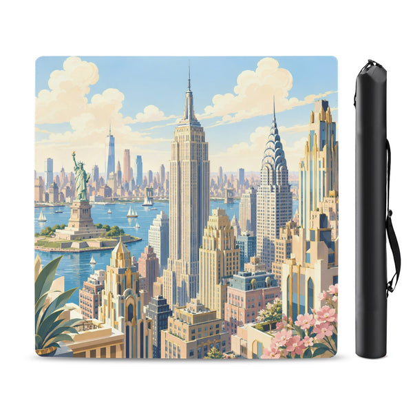 Art Deco New York City Mahjong Mat 33x33