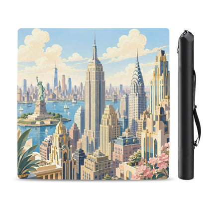 Art Deco New York City Mahjong Mat 33x33
