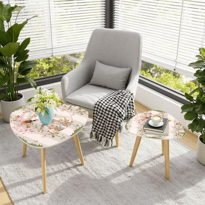 Country Farmhouse, Floral Cow Preppy Garden Room Modern Boho Nesting Tables - Splash of Color Co.