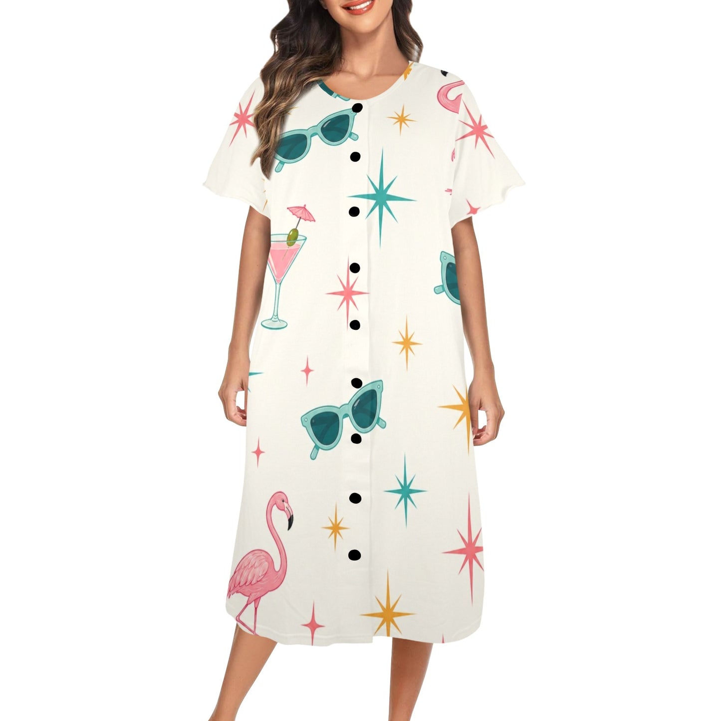 Funny Mahjong Muumuu Dress - Splash Of Mahj And Color Co.