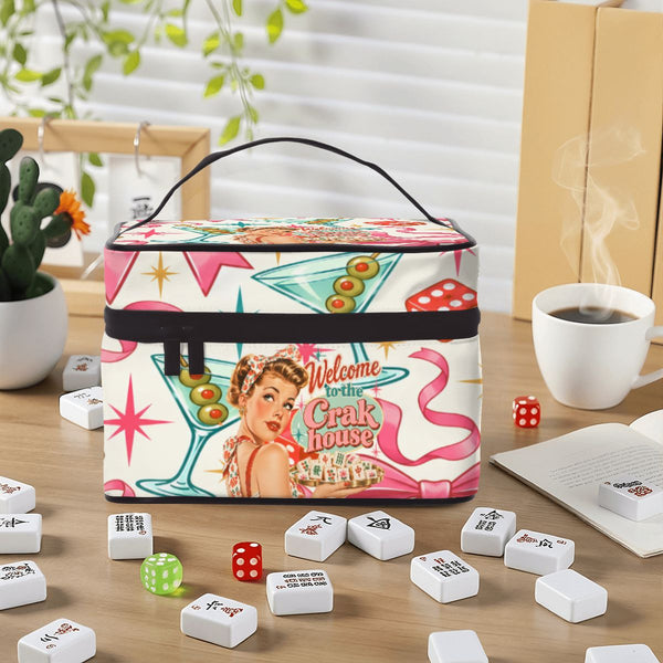 Welcome To The Crak House Nostalgic Portable Mahjong Tile Bag